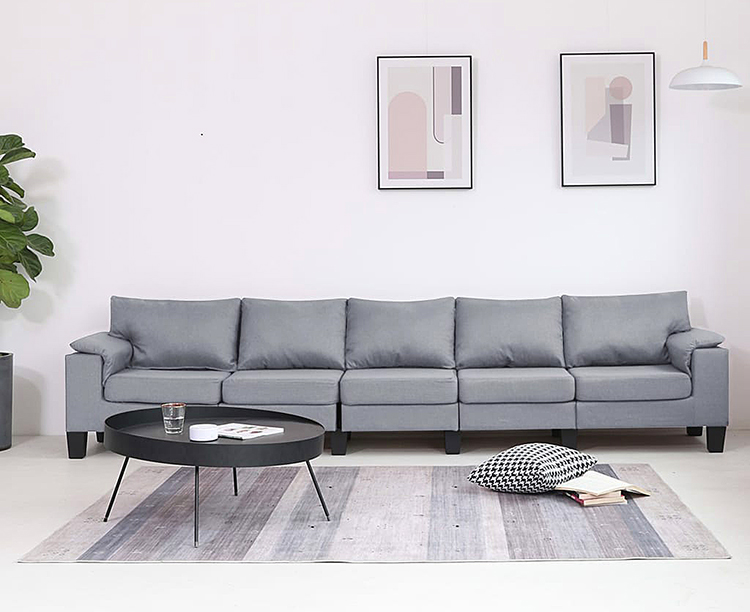 5-osobowa jasnoszara sofa Ekilore 5Q