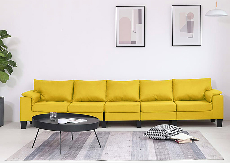 5-osobowa żółta sofa Ekilore 5Q