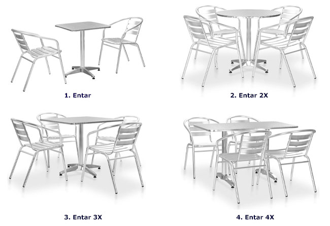 Produkt Zestaw mebli ogrodowych Entar 2X - srebrny - zdjęcie numer 2