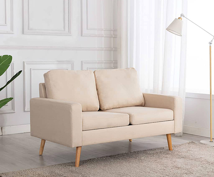 Kremowa sofa z tkaniny Muria 2Q