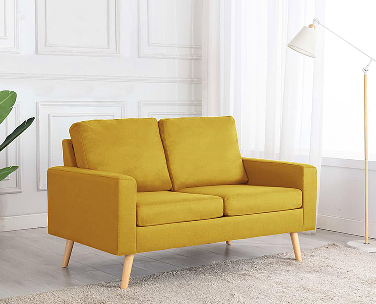 Żółta sofa z tkaniny Eroa 2Q