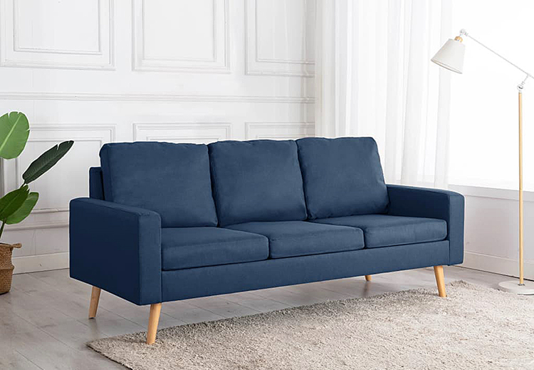 Niebieska sofa z tkaniny Eroa 3Q