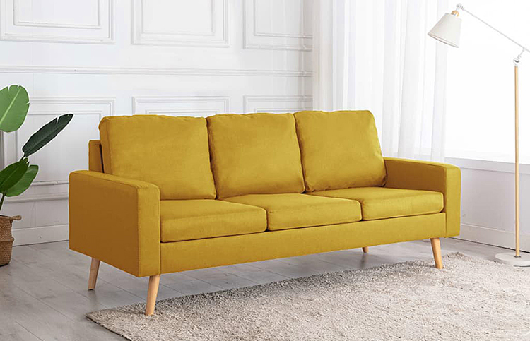 Żółta sofa z tkaniny Eroa 3Q