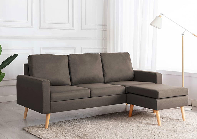 Taupe sofa z podnóżkiem Eroa 4Q