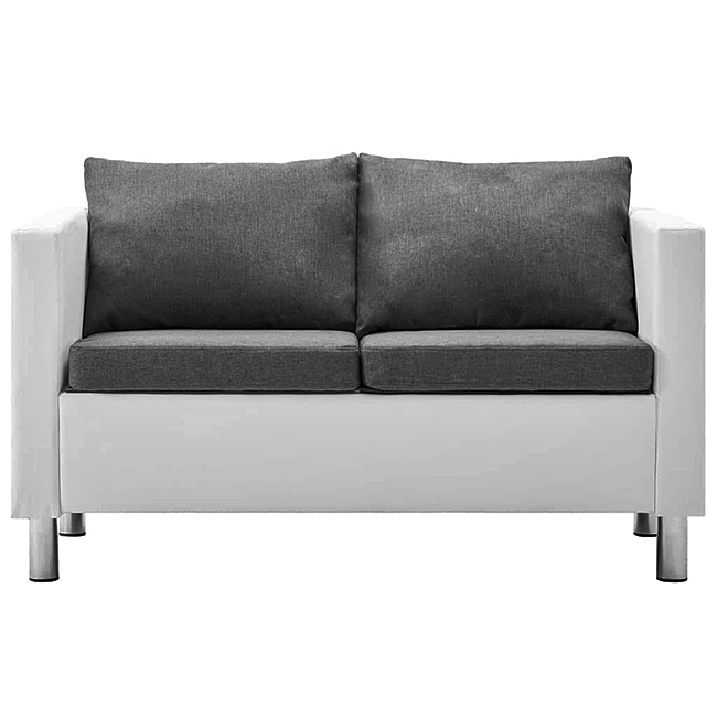 Produkt Atrakcyjna 2-osobowa sofa Karlo 2Q - biało-jasnoszara - zdjęcie numer 2