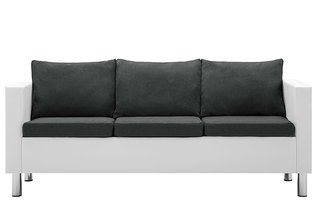 Produkt Atrakcyjna 3-osobowa sofa Karlo 3Q - biało-ciemnoszara - zdjęcie numer 2