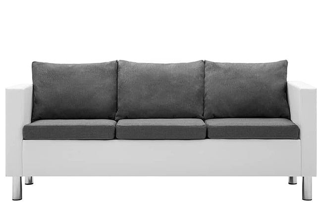 Produkt Atrakcyjna 3-osobowa sofa Karlo 3Q - biało-jasnoszara - zdjęcie numer 2
