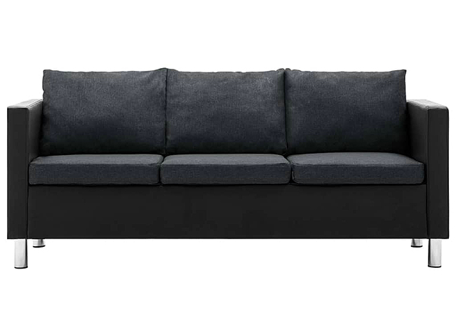 Produkt Atrakcyjna 3-osobowa sofa Karlo 3Q - czarno-ciemnoszara - zdjęcie numer 2