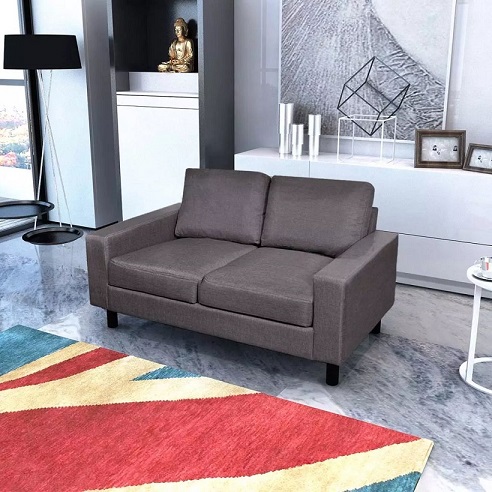 Produkt Materiałowa, ciemnoszara 2-osobowa sofa – Clarens