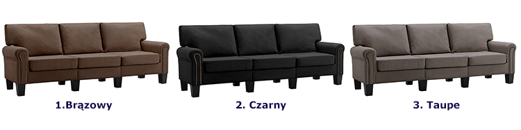 Produkt Trzyosobowa brązowa sofa - Alaia 3X