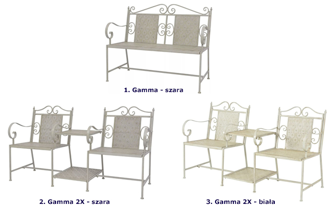 Produkt Ławka ogrodowa Gamma - szara - zdjęcie numer 2