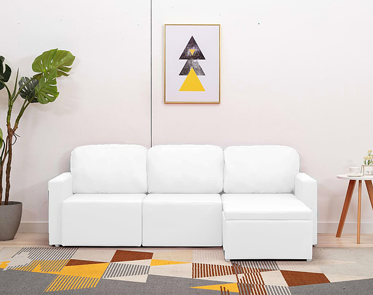 Sofa rozkładana biała Odi 4Q