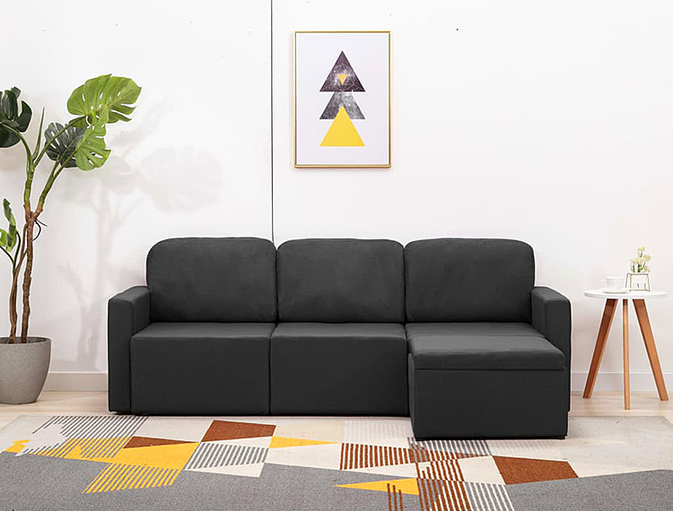 Ciemnoszara sofa rozkładana Odi 4Q