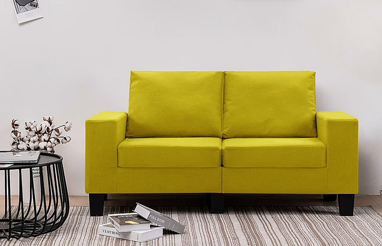 Dwuosobowa sofa żółta Lurra 2Q