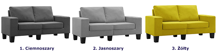 Produkt Ponadczasowa dwuosobowa żółta sofa - Lurra 2Q