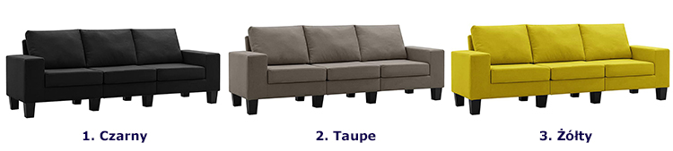 Produkt Trzyosobowa kremowa sofa z poduszkami - Lurra 3Q