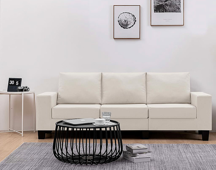 Trzyosobowa sofa kremowa Magnex 3Q