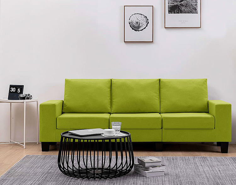 Trzyosobowa sofa zielona Lurra 3Q