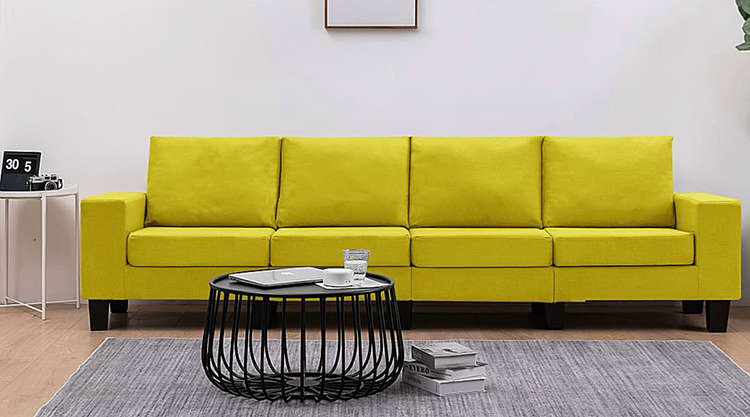 4-osobowa sofa żółta Lurra 4Q