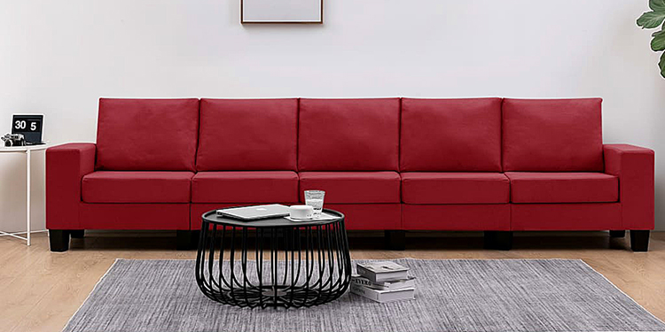 5-osobowa sofa czerwona Lurra 5Q