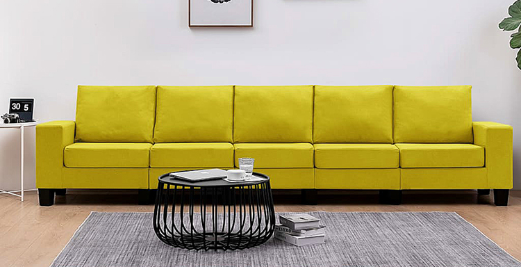 5-osobowa sofa żółta Lurra 5Q