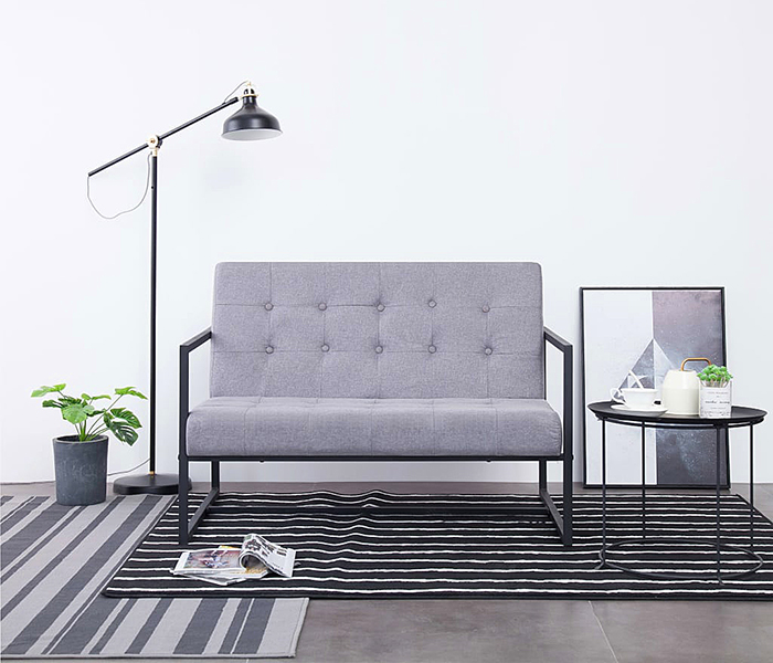 Produkt Zgrabna 2-osobowa sofa Mefir - jasnoszara - zdjęcie numer 2