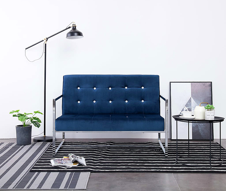 Produkt Zgrabna 2-osobowa sofa Mefir - niebieska - zdjęcie numer 2