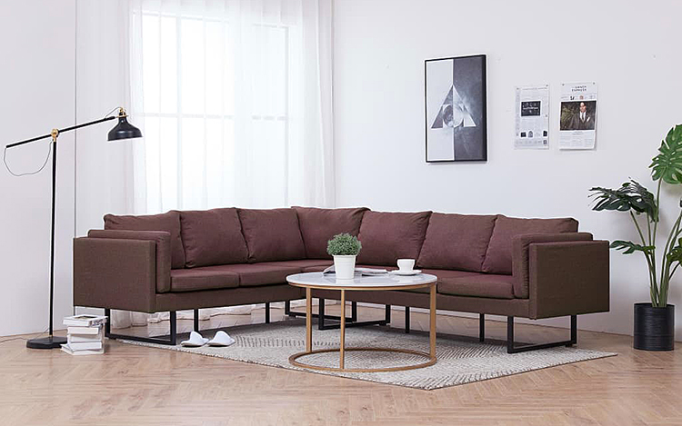 Produkt Przestronna sofa narożna Miva - brązowa - zdjęcie numer 2