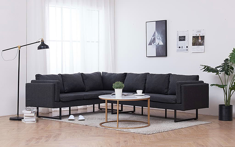 Produkt Przestronna sofa narożna Miva - ciemoszara - zdjęcie numer 2