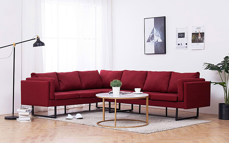 Produkt Przestronna sofa narożna Miva - czerwona - zdjęcie numer 2