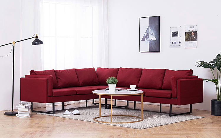 Produkt Przestronna sofa narożna Miva - czerwona - zdjęcie numer 2