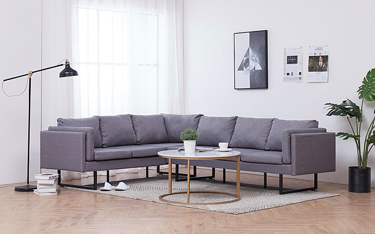 Produkt Przestronna sofa narożna Miva - jasnoszara - zdjęcie numer 2
