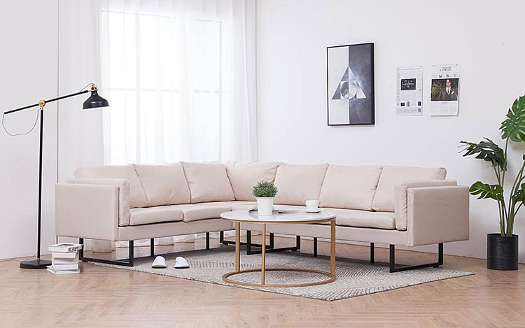 Produkt Przestronna sofa narożna Miva - kremowa - zdjęcie numer 2
