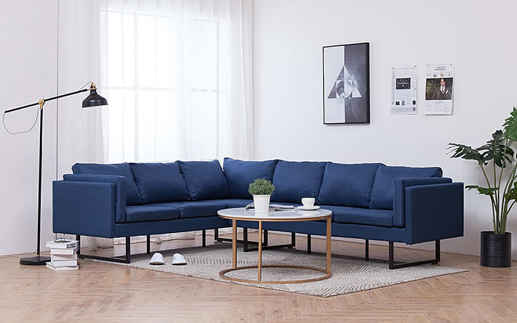 Produkt Przestronna sofa narożna Miva - niebieska - zdjęcie numer 2