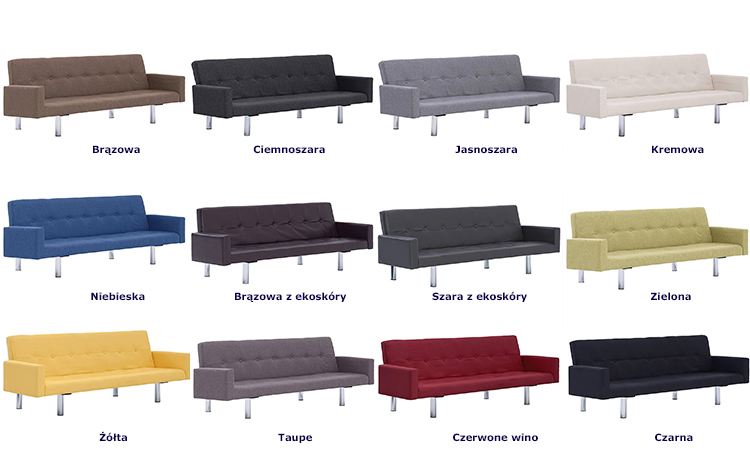 Produkt Rozkładana sofa Nesma z podłokietnikami - taupe - zdjęcie numer 3