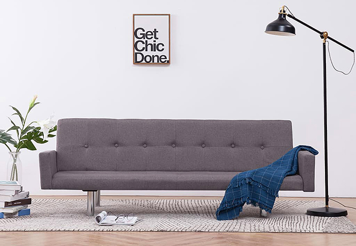Produkt Rozkładana sofa Nesma z podłokietnikami - taupe - zdjęcie numer 2