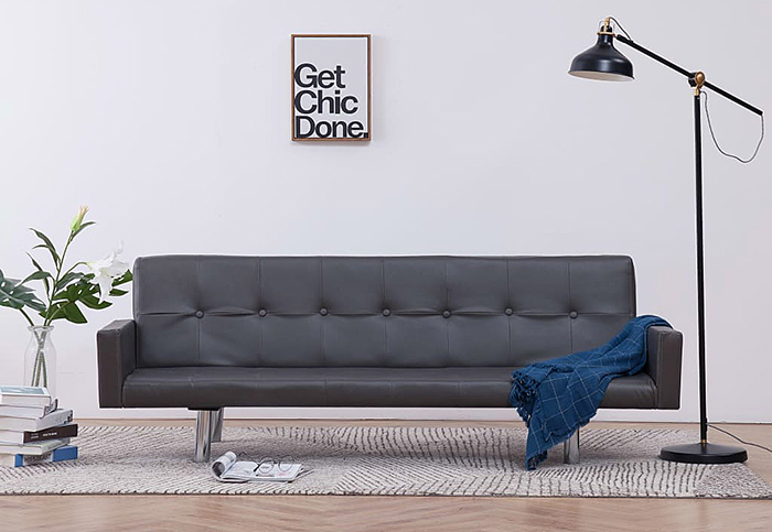 Produkt Rozkładana sofa Nesma 2X z podłokietnikami - szara - zdjęcie numer 2