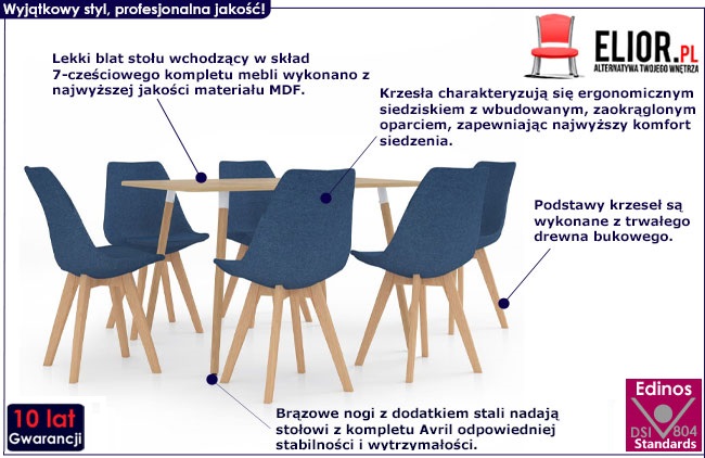 Niebieski zestaw Garewa