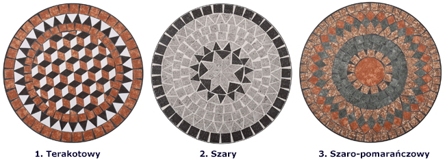 Produkt 3-cz. ceramiczny, terakotowy zestaw mebli bistro – Revels - zdjęcie numer 2