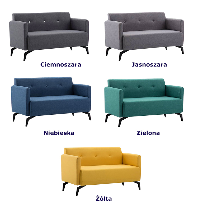 Produkt Stylowa 2-osobowa sofa Rivena 2X - ciemnoszara - zdjęcie numer 2