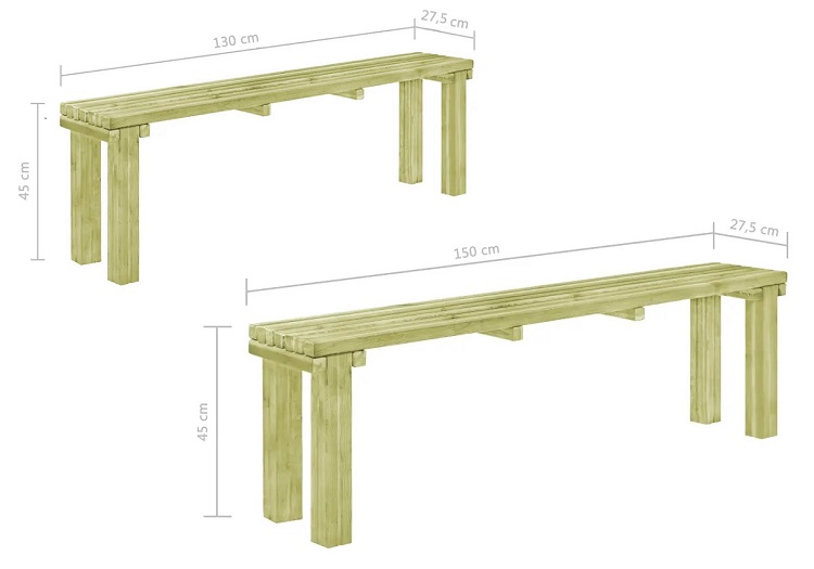 Produkt Drewniana ławka ogrodowa Ligeo 2X - zielona - zdjęcie numer 2