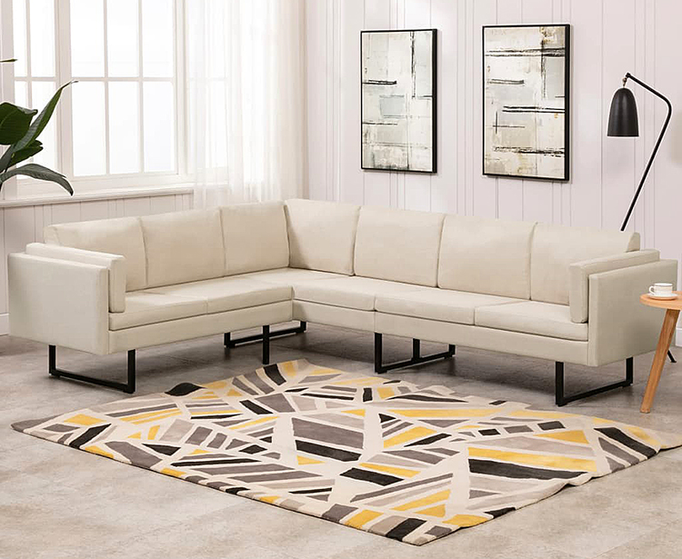 Kremowa sofa narożna z tkaniny Sirena 2X