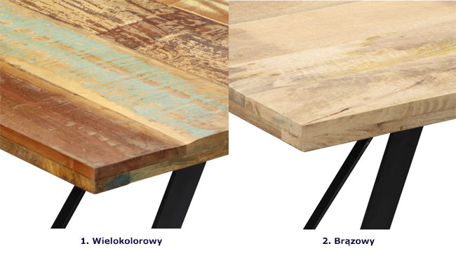Produkt Stół industrialny z drewna Javis 2X – wielokolorowy - zdjęcie numer 2
