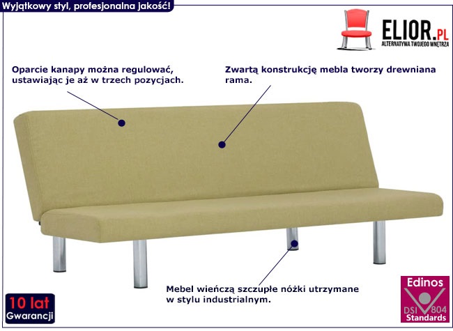 Produkt Tapicerowana sofa Melwin 2X – zielona