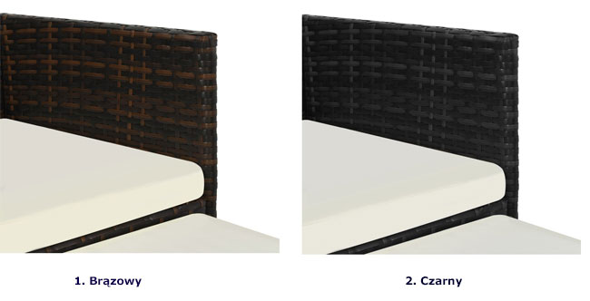 Produkt Czarna sofa ogrodowa z polirattanu ze stolikiem – Terry - zdjęcie numer 2