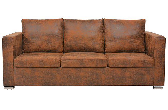 Brązowa sofa trzyosobowa Vela 3Q