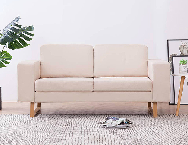 Produkt Elegancka dwuosobowa sofa Ladi 2X - kremowa - zdjęcie numer 2