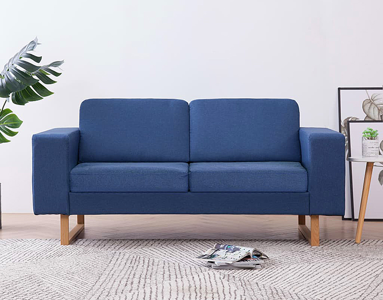 Produkt Granatowa elegancka dwuosobowa sofa - Williams 2X - zdjęcie numer 2