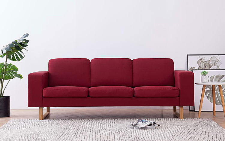 Produkt Elegancka trzyosobowa sofa Williams 3x - czerwone wino - zdjęcie numer 2
