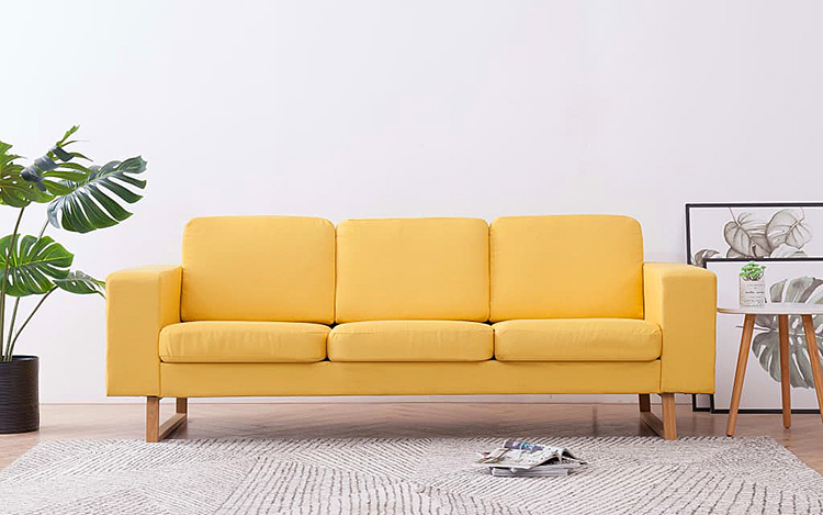 Produkt Elegancka trzyosobowa sofa Williams 3X - żółta - zdjęcie numer 2